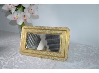 (#21) Brass Hanging Mirror From Morocco 14x8