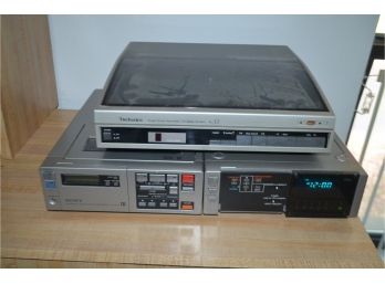 (#178) Technic Direct Drive Turntable, Sony Video Cassette Recorder And Receiver (see Details) Not Tested
