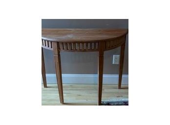 1/2 Moon Side Accent Table (few Water Stains)