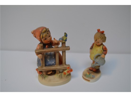 (#50) Hummel 'Signs Of Spring' 203/1 And 4' Figurine Little Girl W/Water Can Over Flower