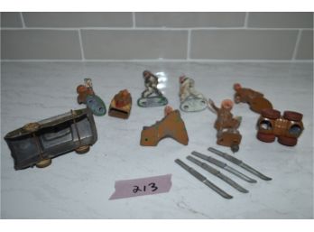 (#213) Vintage Barclay Manoil Lead Metal Military Toy Soldiers (9)