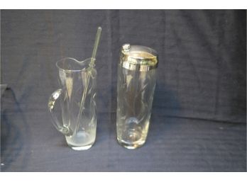 (#5) Glass Cocktail Shaker And Pitcher
