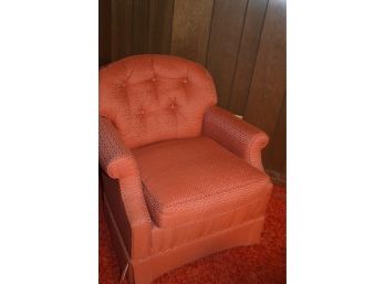 Vintage Mid Century Baker Accent Sitting Club Chair Orange Not To Big
