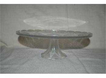 (#34) Glass Pedestal Cake Plate