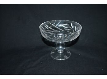 (#22) Glass Pedestal Compote 5'H X 6.5'W
