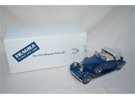 (#60) 1934 Hispano Suiza J12 Danbury Mint Die Cast 1/24 Scale In Box