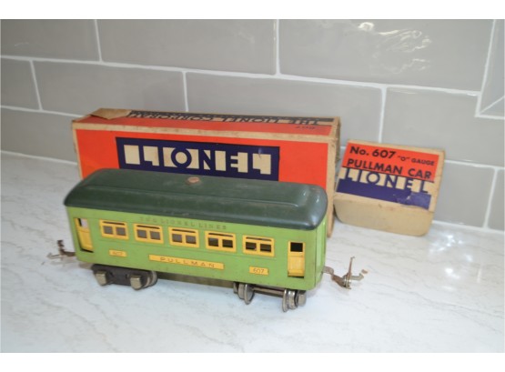(#80) Box Vintage Lionel Prewar Train 027 Track No. 607 Pullman Car '0' Gauge