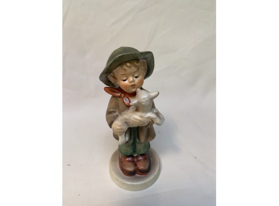 (#15)  Vintage 4.5' Goebel Hummel 'Lost Sheep' Boy Figurine #68