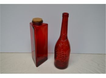 (#45) Red Ruby Bottle And Jar