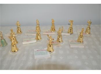 (#82)  Gold Plate Christmas Disney Bells New England Collectors Society (12)