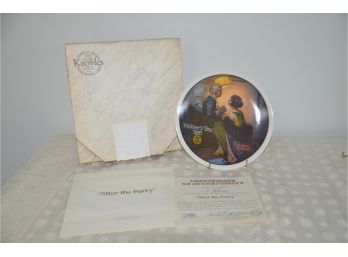 (#29) ) Knowls Bradford Exchange Norman Rockwell 'After The Party' Mother's Day Plate #9501H