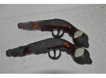 (#77) Vintage Ceramic Liquor Rifles 10.5'long (not Filled)
