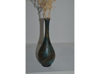 (#74) Metal Rose Vase 8.5'H