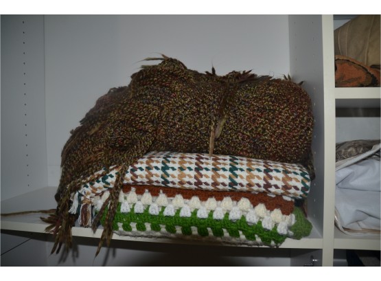 (#173) Blanket Throws (2) Hand Crochet (1)