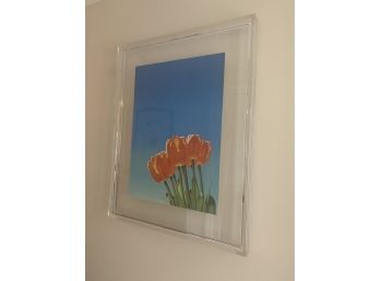 Lucite Frame 32x40 Signed Numbered 73/300 Print Tulip Picture 21x29