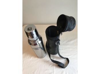 (34) Stanley Aladdin Thermos With Leather Case