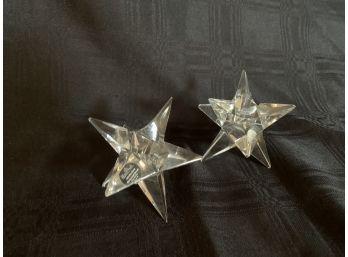 (#132) Rosenthal Glass Crystal Star Candle Holder (slight 2-3 Chips)