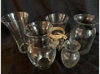 (#153) Glass Vases (5)