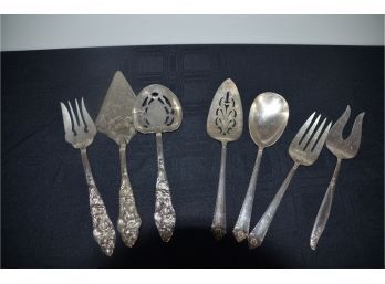 (#107) Silver-plate Serving Pieces (7)