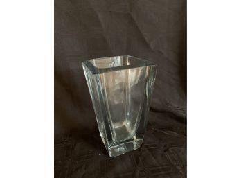 (#137) Modern Square Crystal Vase 9'