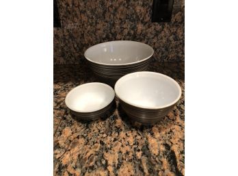 (#218) Set Of 3 Mixing Bowls By Corning/Pryrex