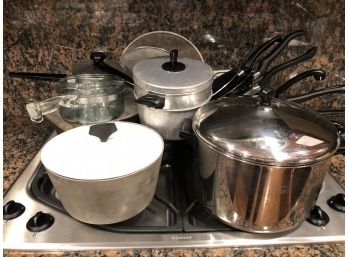 (#232) Assortments Of Farberware & Vintage Pots And Pans