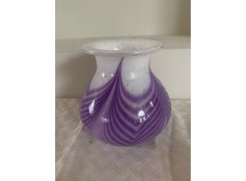 (#101) Larson Crystal Lavender / White Vase 6'H