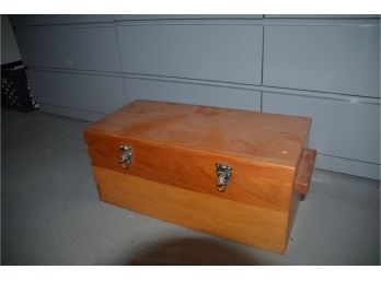 (#182) Wood Tool Box And Tools