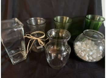 (#151) Glass Vases (6)