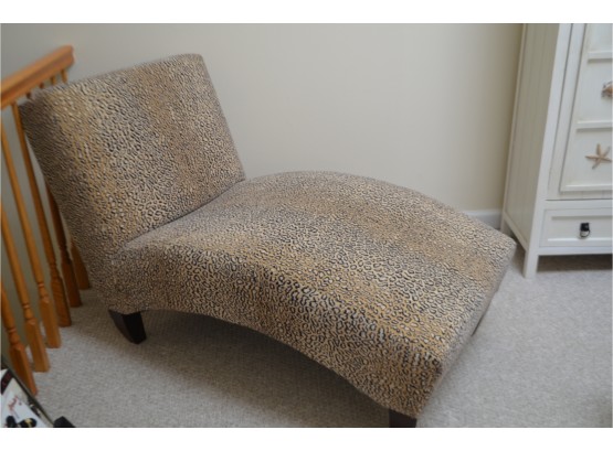 (#99) Leopard Fabric Design Chaise Lounge