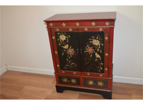 Hand Painted Accent Storage Cabinet