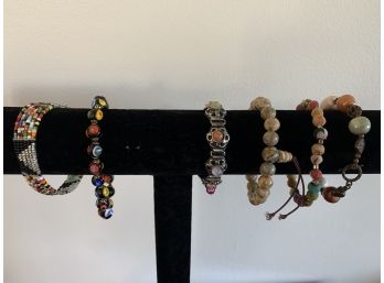 (#4) Assortment Of Stone Bracelets