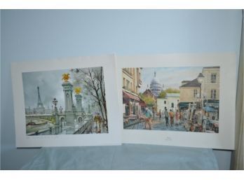 (#128) Poster Of Paris (2) 17.5x14 And 18x13.5