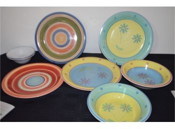 (#58) Mulberry And Gibson Plates (4) Bowls (4)