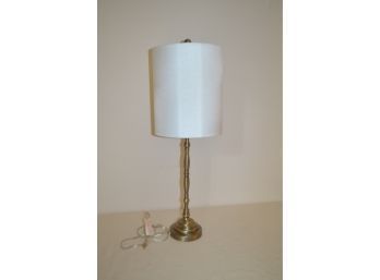 (#43) Chrome Stick Lamp 30'H With Shade