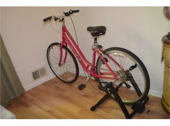 Shimano Revo Shift Bicycle 7 Speed 19' With Indoor Exercise Stand
