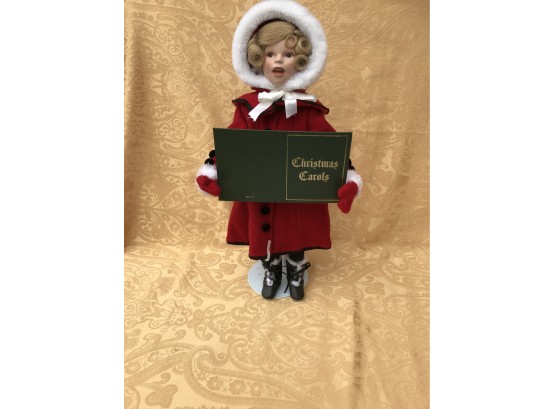 (#103) NEW Danbury Mint Christmas Shirley Temple 'Little Caroler' Doll - See Details