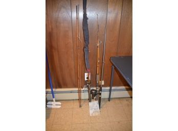 (#57) Fishing Rods (swift 660 Telescoping, Spin Rood With Reel, Daiwan No. 730D Reel & Pole)
