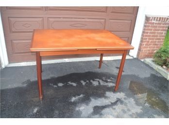 Mid Century Teak Dining Table Pull Out Extensions - See Details
