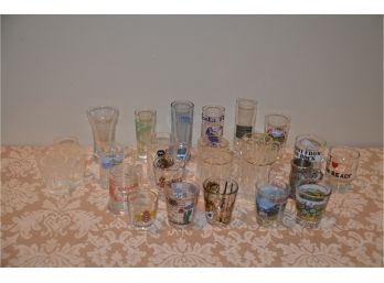 (#36) Assortment Of Travel Shot Glasses (25)