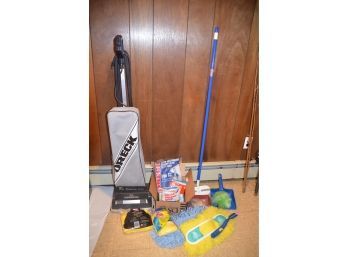 (#58) Oreck XL Vacuum And Assortment Of Cleaning Products