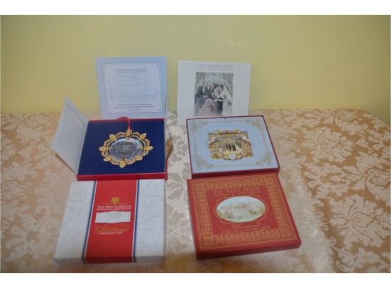 (#9) White House Historical Ornaments 2002 And 2007 In Boxes (2)