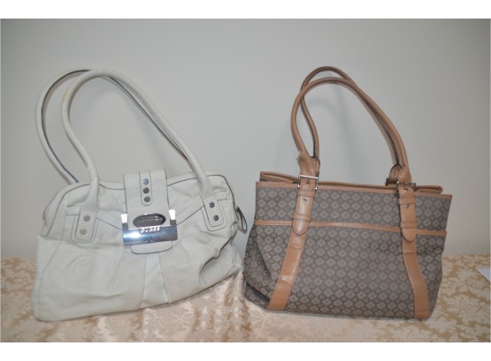 (#53) Guess White Leather Handbag, Nine West (slight Marks) Handbag