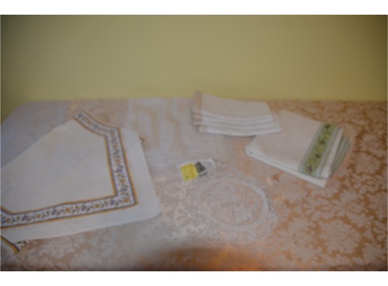 (#22) Assortment Of Linens (some From Europe), Table Runner