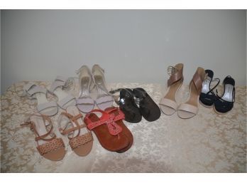 (#71) Summer Shoes (7 Pairs) Size 6.5 Hardly Worn (franco Sarto, Micheal Kors, Alfani, Nine West)