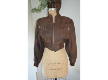Vintage Michael Hoban North For Beach Leather Waisted Leather Jacket Brown Size XS