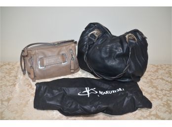 (#52) Makowsky Handbag (2) Black And Tan