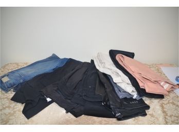 (#64) Pants, Jeans- Size 4-6 Loft, Calvin Klein, DKYN Faux Leather Pants 27'waist (11 Pairs)