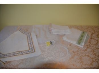 (#22) Assortment Of Linens (some From Europe), Table Runner