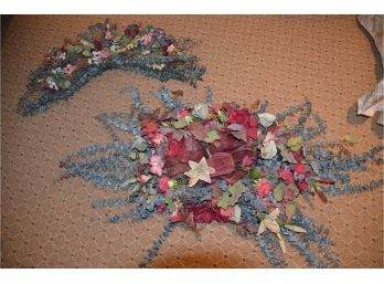 (#42) Artificial Floral Wall Hanging Table Arrangements (2)